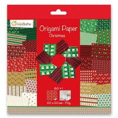 Komplet papirjev Clairefontaine Origami Christmas 2 60 listov