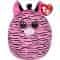 TY TY - Squishy ZOEY roza zebra, 22 cm