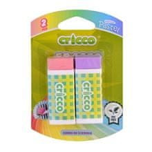 Guma Cricco, brez PVC, pastelna, 2 kosa v blistru