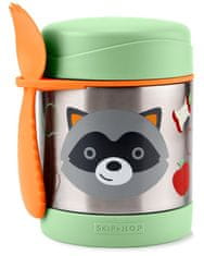 SKIP HOP Živalski vrt Termoska za hrano z žlico/vilicami Raccoon 325 ml, 3r+