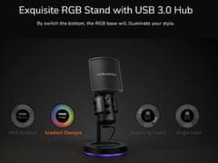 COUGAR Mikrofonski studio SCREAMER-X 3 Omni-Dimesion Mic Zmanjševanje šuma Pop Filter RGB Base