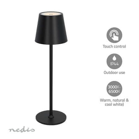 Nedis LTOUT05BK - Namizna svetilka LED| LED | 1,8 W | 150 lm | 3000 - 6000 K | Črna