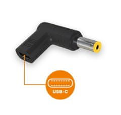 Aligatorjev napajalnik USB-C 5,5x2,5 mm za prenosnike Acer/Asus/HP/Lenovo/Toshiba