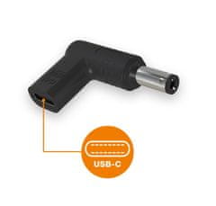 Napajalnik Aligator USB-C 5,5 x 2,1 mm za prenosnike Acer/Compaq/HP/Fujitsu/Toshiba