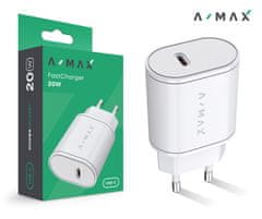 Aligator A-MAX PD 20W USB-C beli omrežni polnilnik