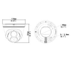 Uniarch by Uniview IP kamera/ IPC-T213-APF28W/ Turret/ 3Mpx/ 2,8 mm objektiv/ 1080p/ Dvojna barva/ IP67/ IR30/ PoE/ Onvif