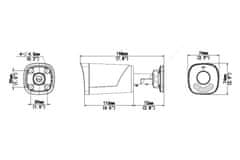 Uniarch by Uniview IP kamera/ IPC-B233-APF40W/ Bullet/ 3Mpx/ 4mm objektiv/ 1080p/ Dual color/ IP67/ IR50/ PoE/ Onvif