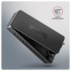 AXAGON EEM2-20G, USB-C 20 Gb/s - M.2 NVMe SSD kovinska oklepljena škatla