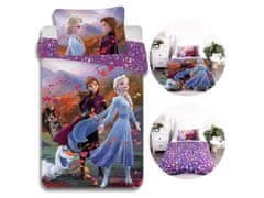 Disney Frozen Posteljni set, z zadrgo, otroška, bombažna posteljnina 100x135 cm, Oeko-Tex 