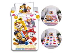 Paw Patrol Paw Patrol Posteljni set, z zadrgo, otroška, bombažna posteljnina 100x135 cm, Oeko-Tex