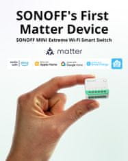 Sonoff MINIR4M Wi-Fi pametno stikalo (relejni modul), združljiva različica Matter