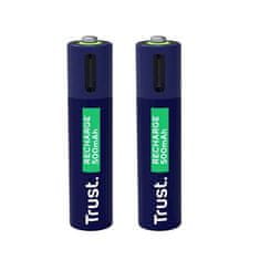 Trust polnilne baterije, AAA, USB-C, 2 kosa