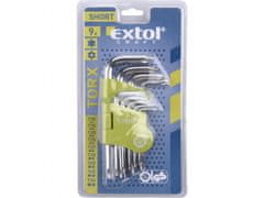 Extol Craft TORX L-ključi, nastavljeno 9ks, T 10-50, kratek