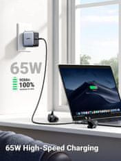 Ugreen Nexode 65W USB A + USB C potovalni polnilnik GaN II PD 3.0