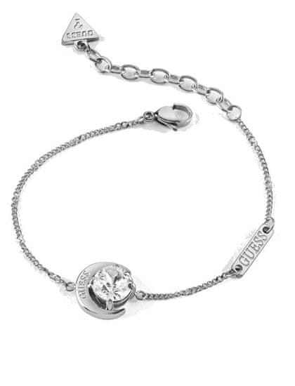 Guess Elegantna jeklena zapestnica s kristalom Moon Phases JUBB01197JWRHS-S