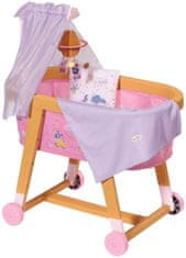 BABY born Zapf Creation: Good Night Bassinet v lesnem videzu (829981-116721)