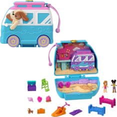 Polly Pocket Mattel : Kompakt z vožnjo ob morju s kužkom (HRD36)