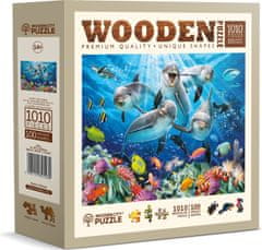 WOODEN CITY Lesena sestavljanka Happy Dolphins 1010 kosov