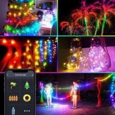 Family Pametne božične lučke - USB - 50 RGB LED - 5 m - Wi-Fi, Bluetooth, odzivajo na glasbo