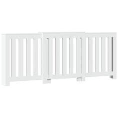 Vidaxl Pokrov za radiator bel 205x21,5x83,5 cm inženirski les