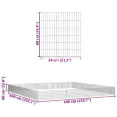 Vidaxl Ograda za živali na prostem z 48 paneli 54x60 cm železo