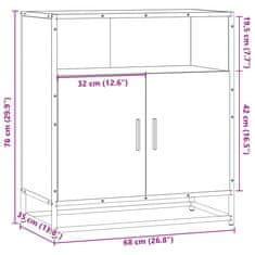 Vidaxl Komoda sonoma hrast 68x35x76 cm inženirski les