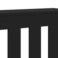 Vidaxl Pokrov za radiator črn 205x21,5x83,5 cm inženirski les