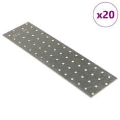 Vidaxl Perforirane plošče 40 kosov 2 mm 300x80 mm pocinkano jeklo