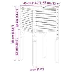 Vidaxl Vrtna greda zelena 45x45x88 cm jeklo