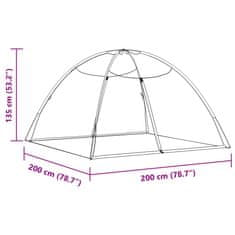 Vidaxl Komarnik mongolski z vrati 220 mreža bela 200x200x130 cm