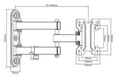 Maclean Maclean MC-740 Držalo za TV 13-23" Maclean MC-740 30kg, max vesa 100x100