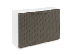 ArtPlast ARTU50-FRT Plastično stojalo za čevlje RATTAN taupe/bela 51x17,3x40 cm