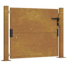 Vidaxl Vrtna vrata 105x105 cm corten jeklo