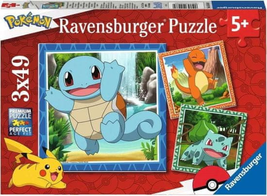 Ravensburger Sestavljanka Spustite Pokemone 3x49 kosov