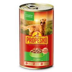 Propesko Pes jagnje in piščanec v omaki, kosi 1240 g