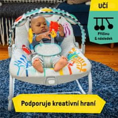 BABY EINSTEIN Kick to It Opus Glasbeni vibracijski ležalnik do 18 kg