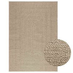 shumee vidaXL Rug "ZIZUR" Bež 140x200 cm Juta videz Notranje in zunanje
