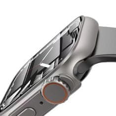 Tech-protect Defense 360 ovitek z zaščitnim steklom za Apple Watch 10 46mm, titanium/orange