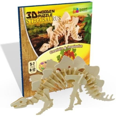 NiXiM Lesena 3D sestavljanka/Stegosaurus