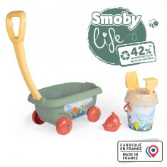 Smoby  Pesek Set Voziček vedro Rake Eco-friendly