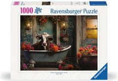 Ravensburger Puzzle Krava v kadi 1000 kosov