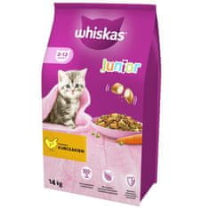 Whiskas WHISKAS Junior s piščancem - suha hrana za mačke - 14kg