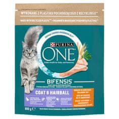 slomart PURINA One Bifensis Coat &amp; Hairball Chicken - suha hrana za mačke - 800 g