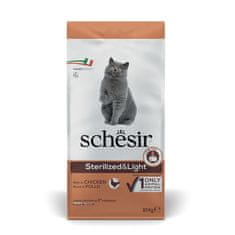 slomart SCHESIR Adult Sterilized &amp; Light Rich in chicken - suha hrana za mačke - 10kg