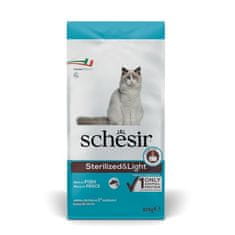 slomart SCHESIR Adult Sterilized &amp; Light Rich in fish - suha hrana za mačke - 10kg