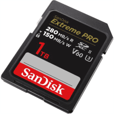 SanDisk Extreme PRO 1 TB V60 UHS-II kartice SD, 280/150 MB/s,V60,C10,UHS-II