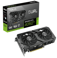 ASUS GeForce RTX 4060 Ti EVO DUAL OC grafična kartica, 16 GB, GDDR6, PCI-E 4.0 (DUAL-RTX4060TI-O16G-EVO)