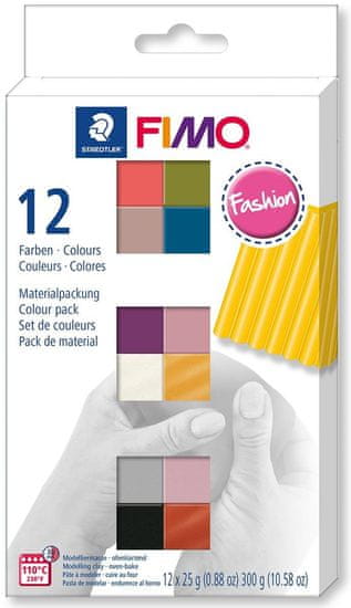 FIMO Soft set 12 barv x 25 g - moda