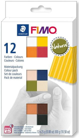 FIMO Soft set 12 barv x 25 g - naravni