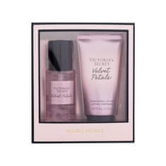 Victoria´s Secret Velvet Petals Set negovalni sprej za telo 75 ml + losjon za telo 75 ml za ženske